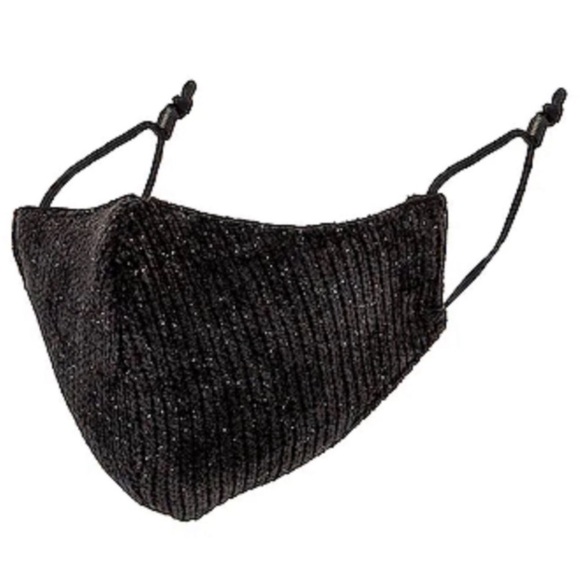 LELE SADOUGHI • Black Lurex Silver Luxury Face Mask - Picture 1 of 5